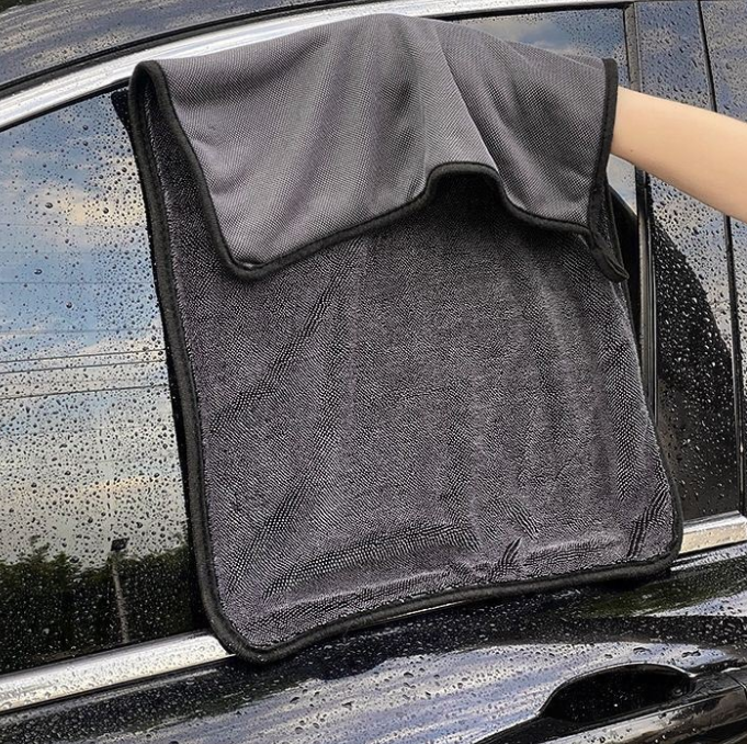 2pc Super Absorbent Thickened Microfiber Car Wash Towels, 500g Lint-Free, Streak-Free Auto Cleaning & Drying Cloths